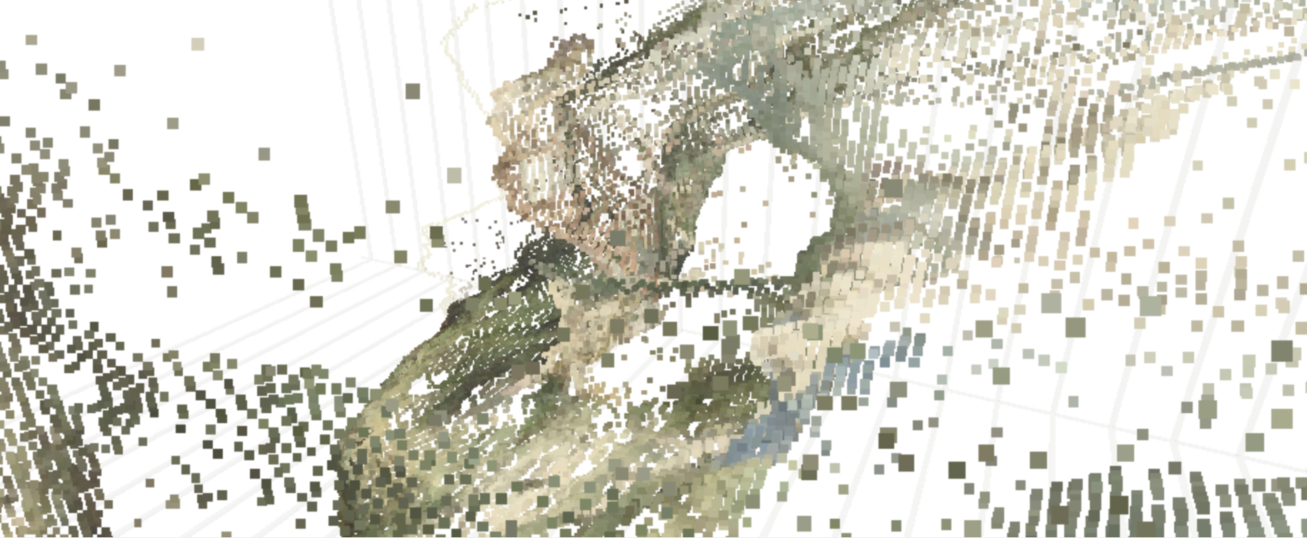 3D depth visualization of a painting